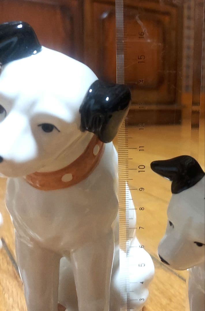 週末値下❗昭和レトロ　ビクター犬　ニッパー君　Victor　陶器　置物　4体