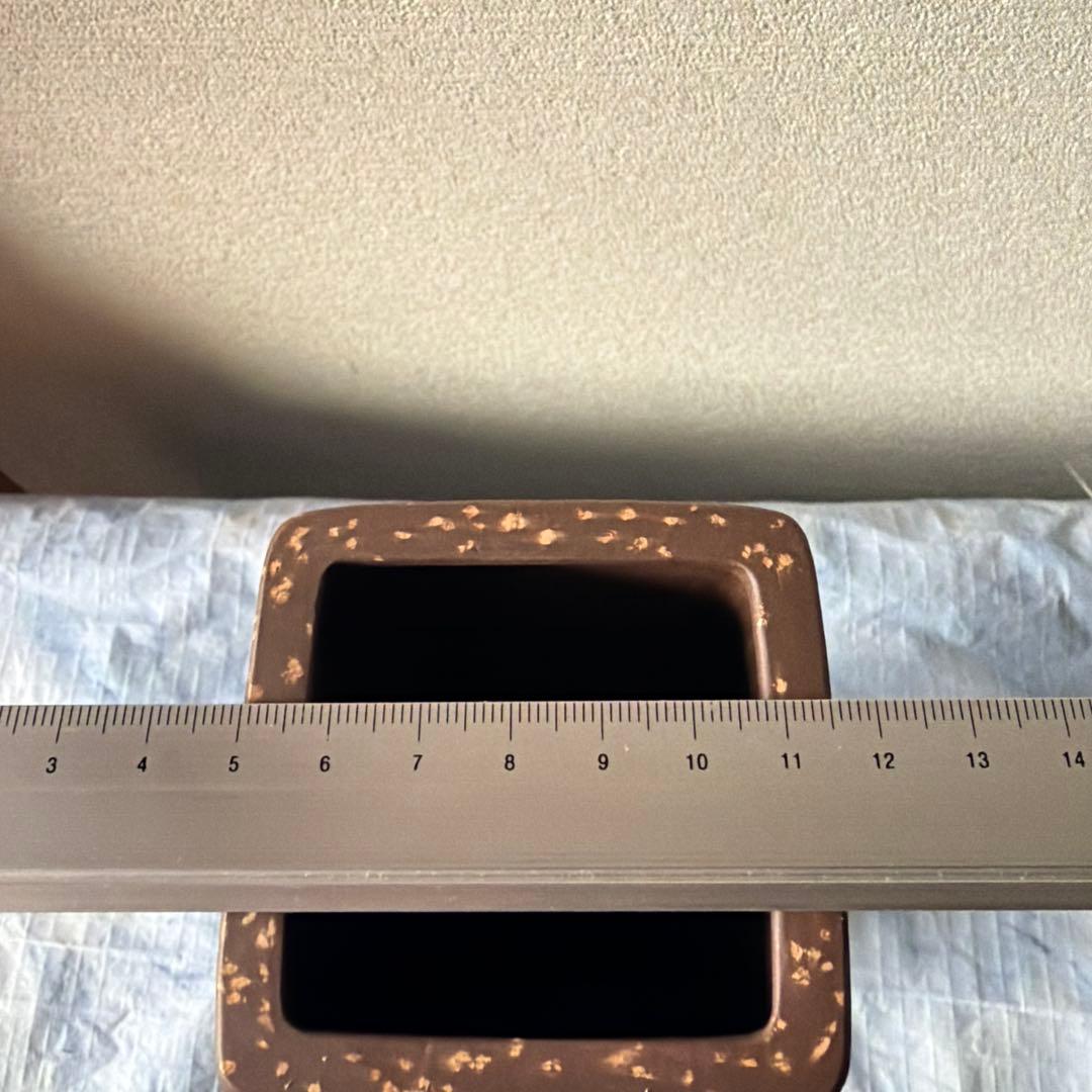 中国宜興　植木鉢　朱泥　黒泥　中国　アンティーク　China