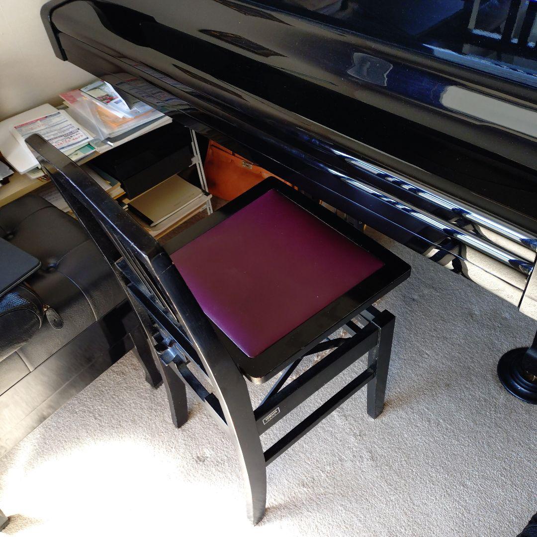 YAMAHA 黒色ピアノ用チェア 高さ調整機能付き