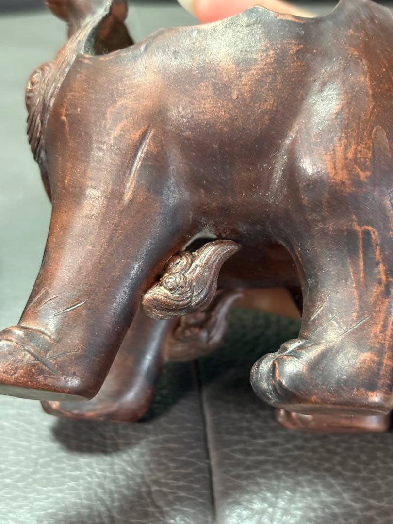 獅子　香炉　置物