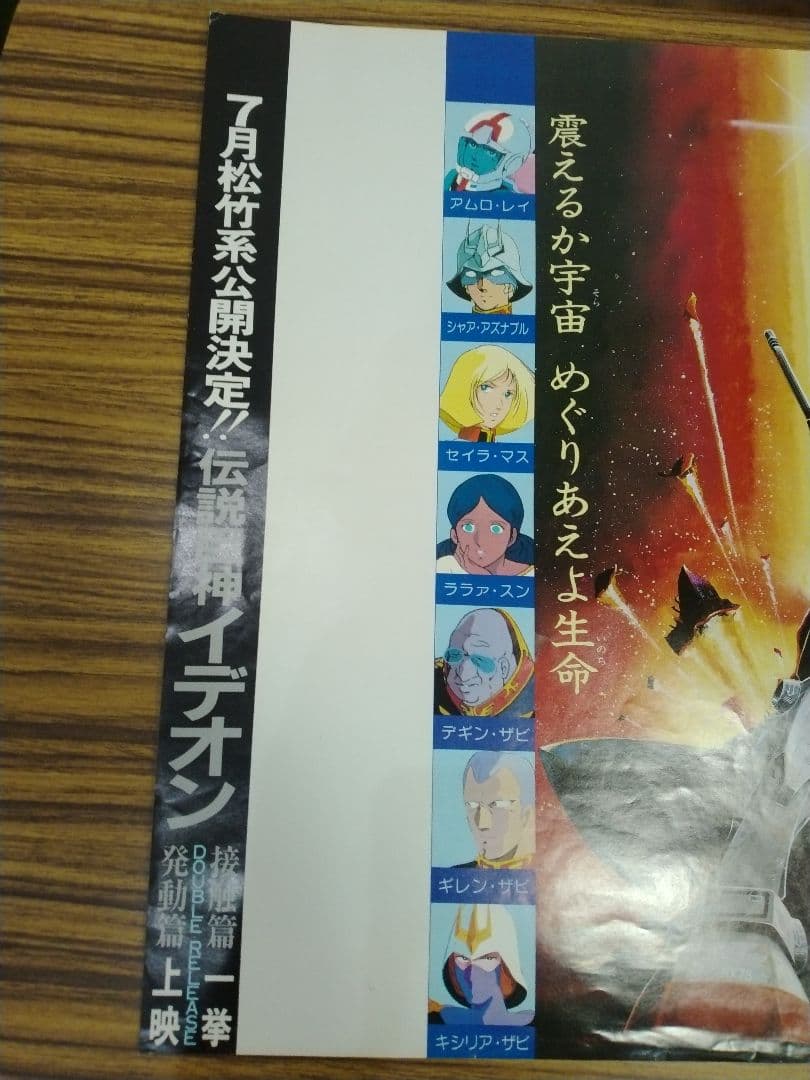 レトロコレクション　初代機動戦士ガンダムポスター　劇場用中吊り広告　庵野秀明