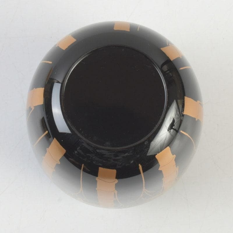 茶道具　山内幸男　号漆峰　竹林蒔絵　細棗　共布共箱　V　9778