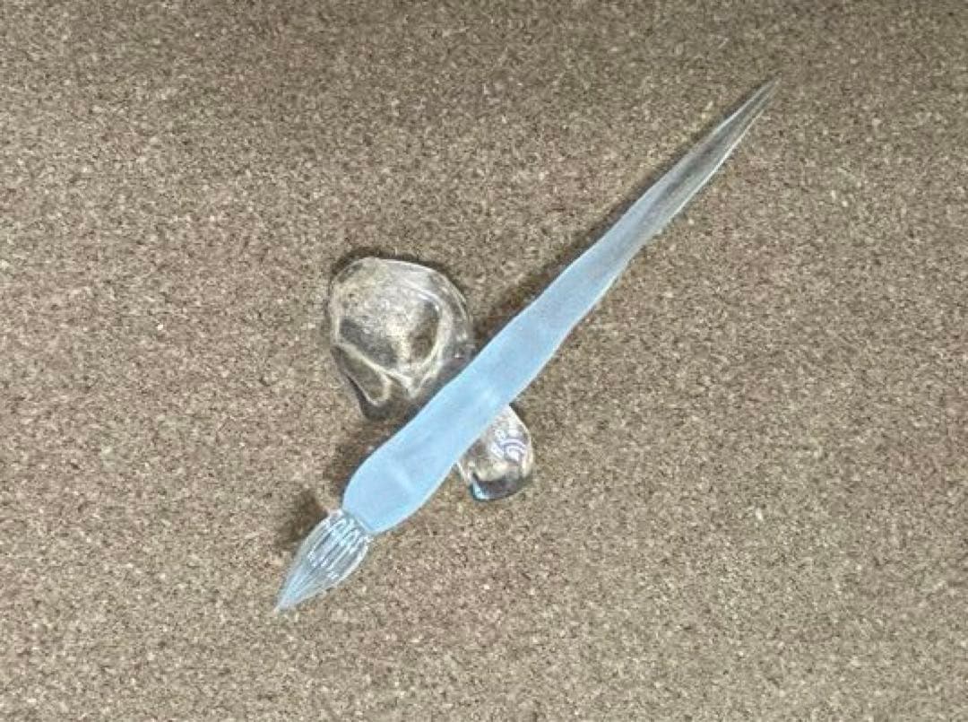 【新品未使用】パピアプラッツ ガラスペン＋ペンレストセット 専用ボックス付