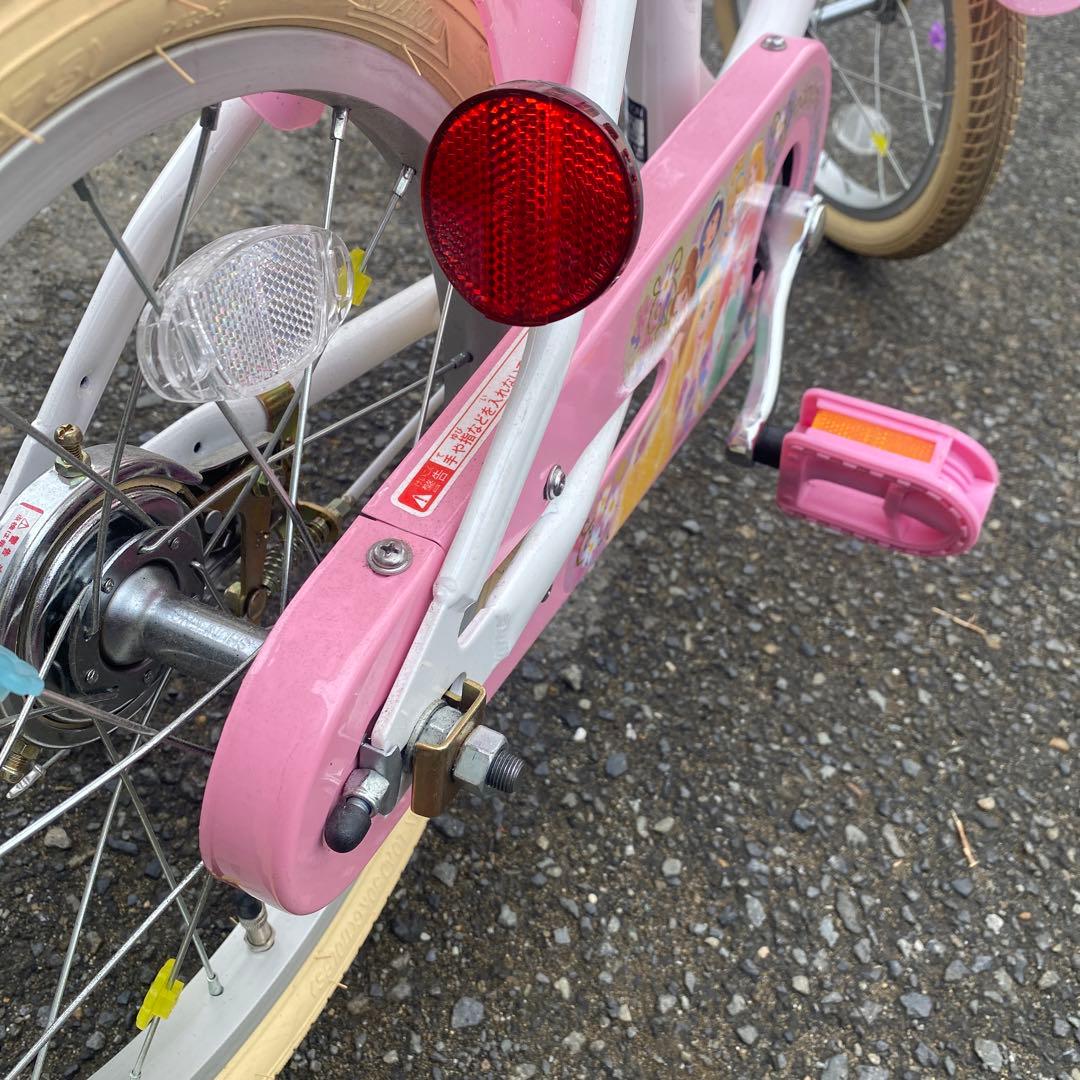 プリンセス　自転車16インチ補助輪付き