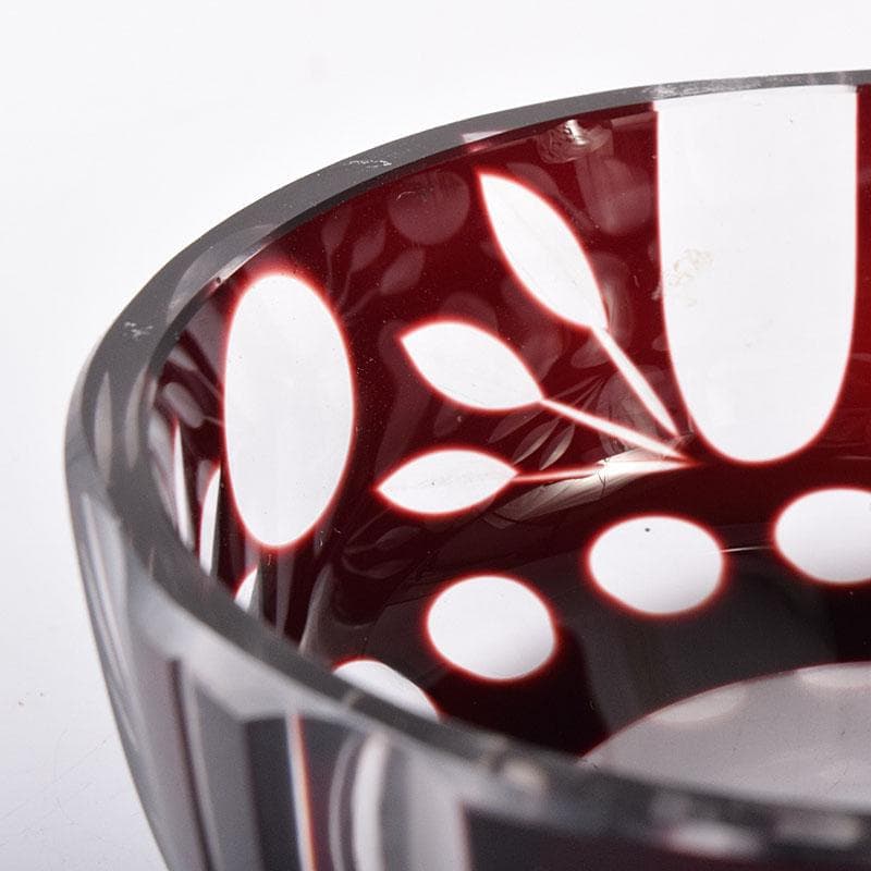 アンティーク　切子ガラス　酒盃　時代盃　V　R8277