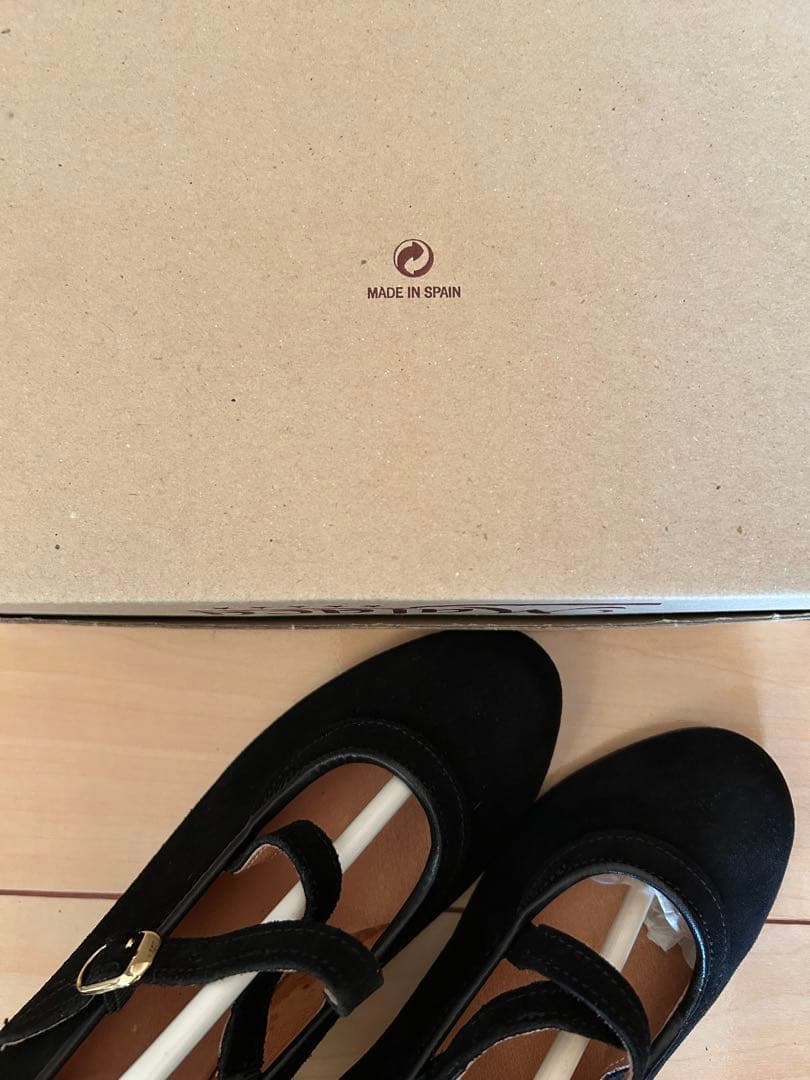 フラメンコシューズ スエード 黒 36