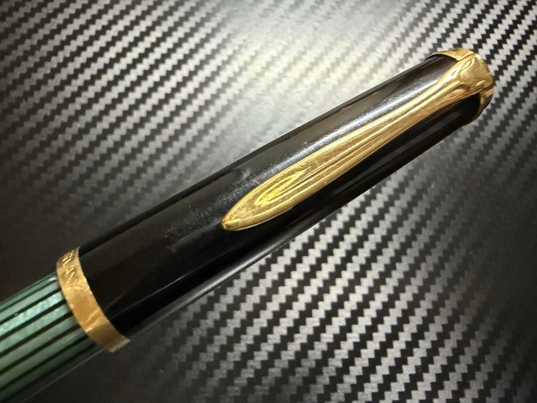 ペリカン 400NN M&K 緑縞 F 細字 万年筆