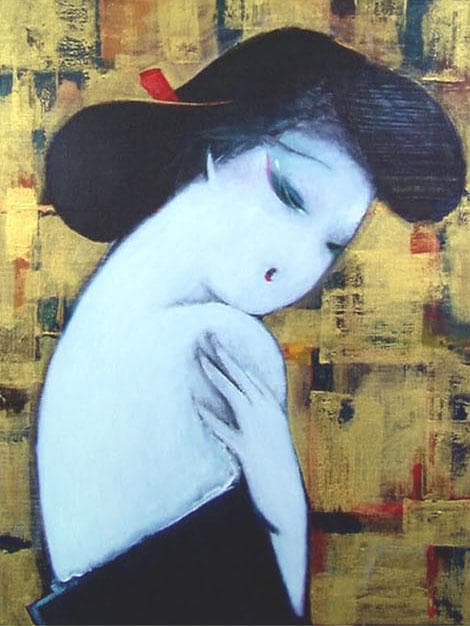 油絵 菅家令子 絵 絵画 インテリア 額付(白) F8-22023 人物 女性像