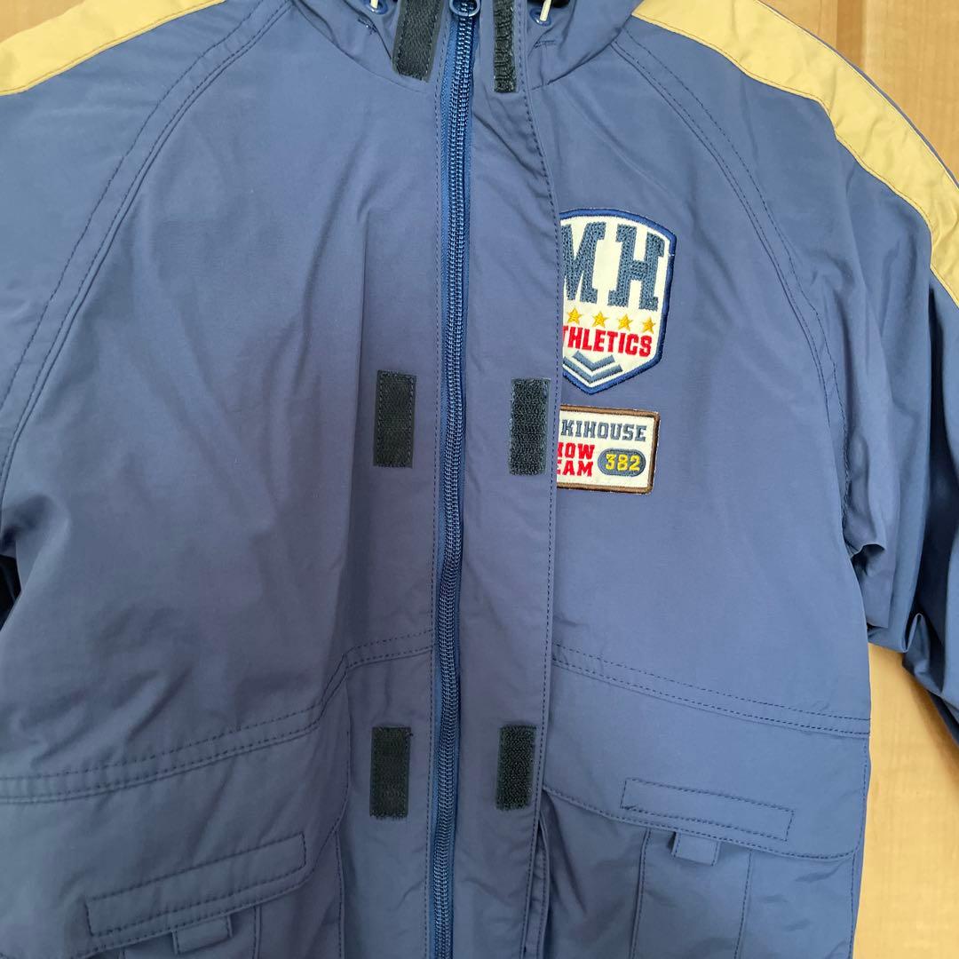 再お値下げ一度着用ミキハウスM.H.ATHLETICSスキーウェアセット120㎝