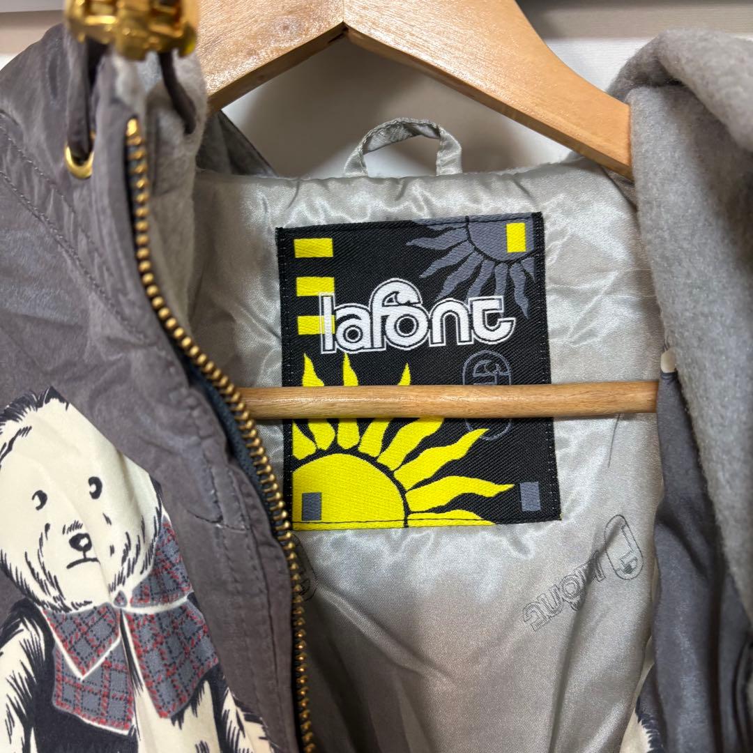 Lafont スキーウェア　アウター　くま柄　グレー　金装飾　上下セット