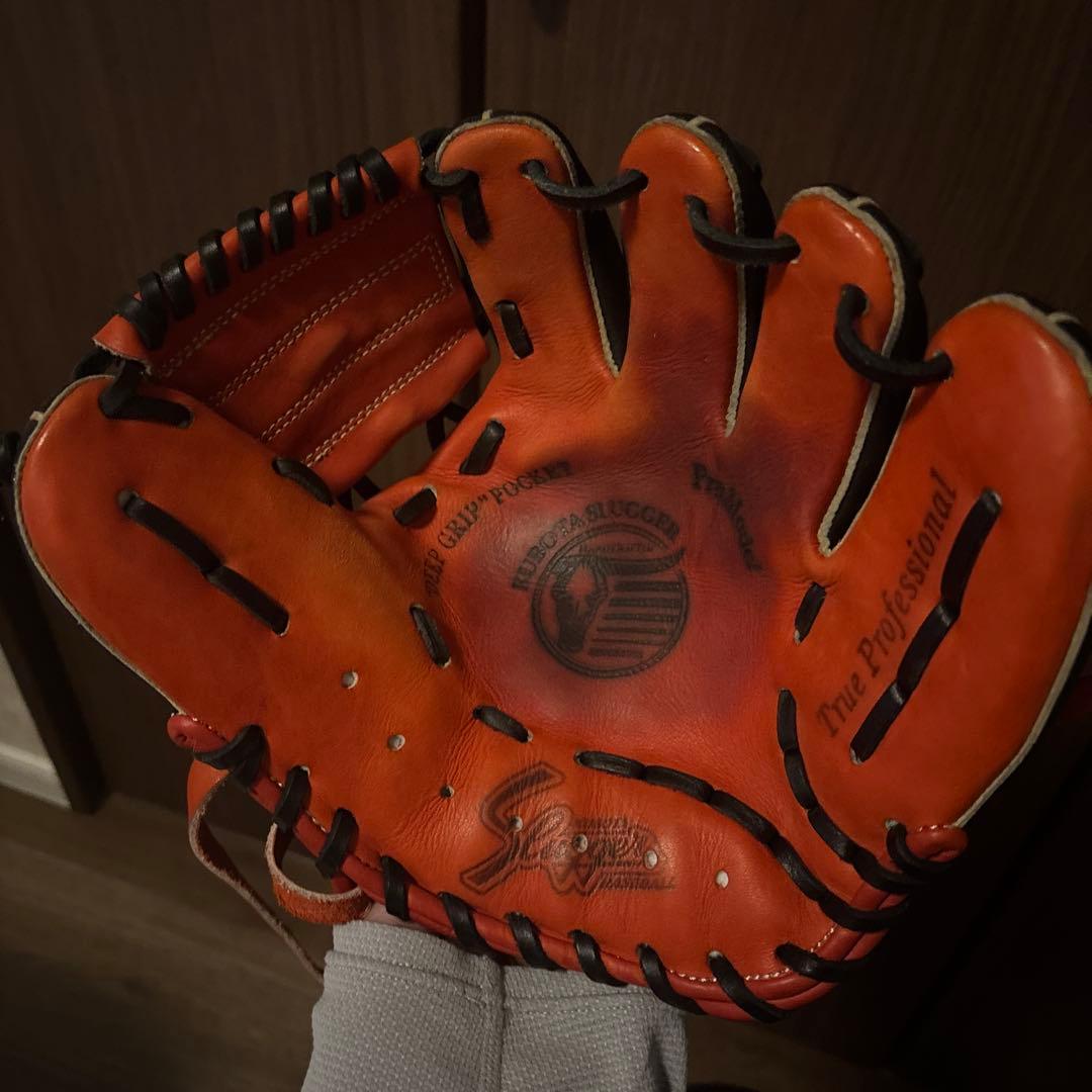 久保田スラッガー　野球　トレーニンググラブ　レッド/ブラック　軟式硬式兼用