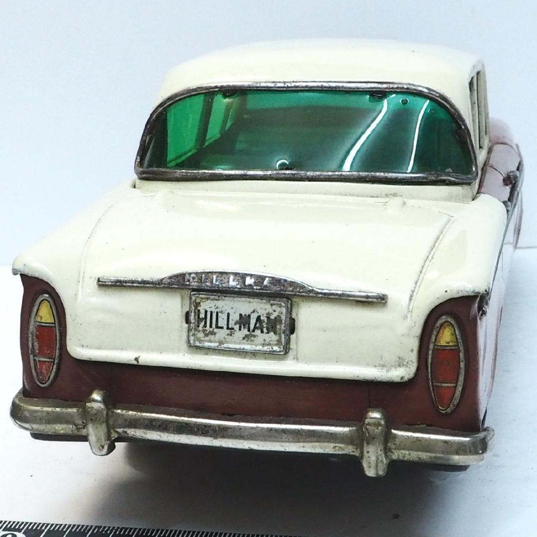 萬代屋ヒルマン ミンクス ハイ-スタイル大 赤茶tin toy carブリキ箱無