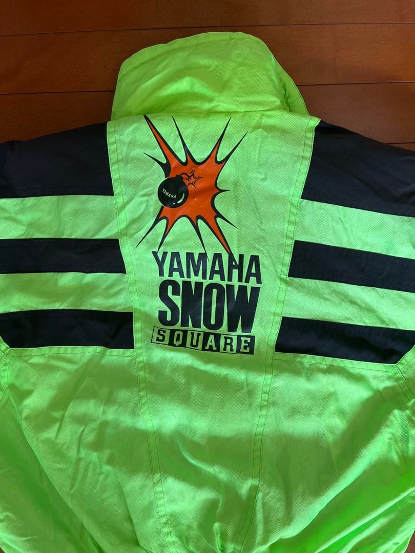 【希少】YAMAHA  SQUARE ジャケット 蛍光グリーン　古着