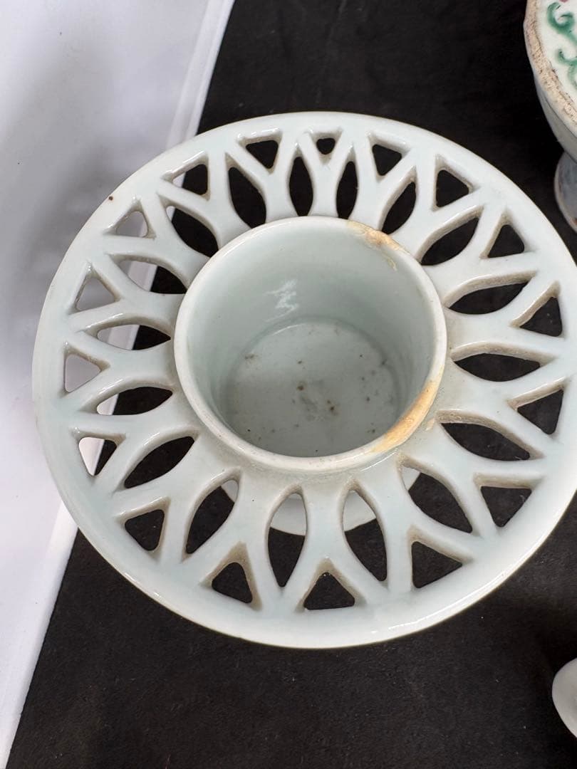 清時代唐時代徳化窯博古圖紋様 磁器大花瓶 伝世品焼物 粉彩