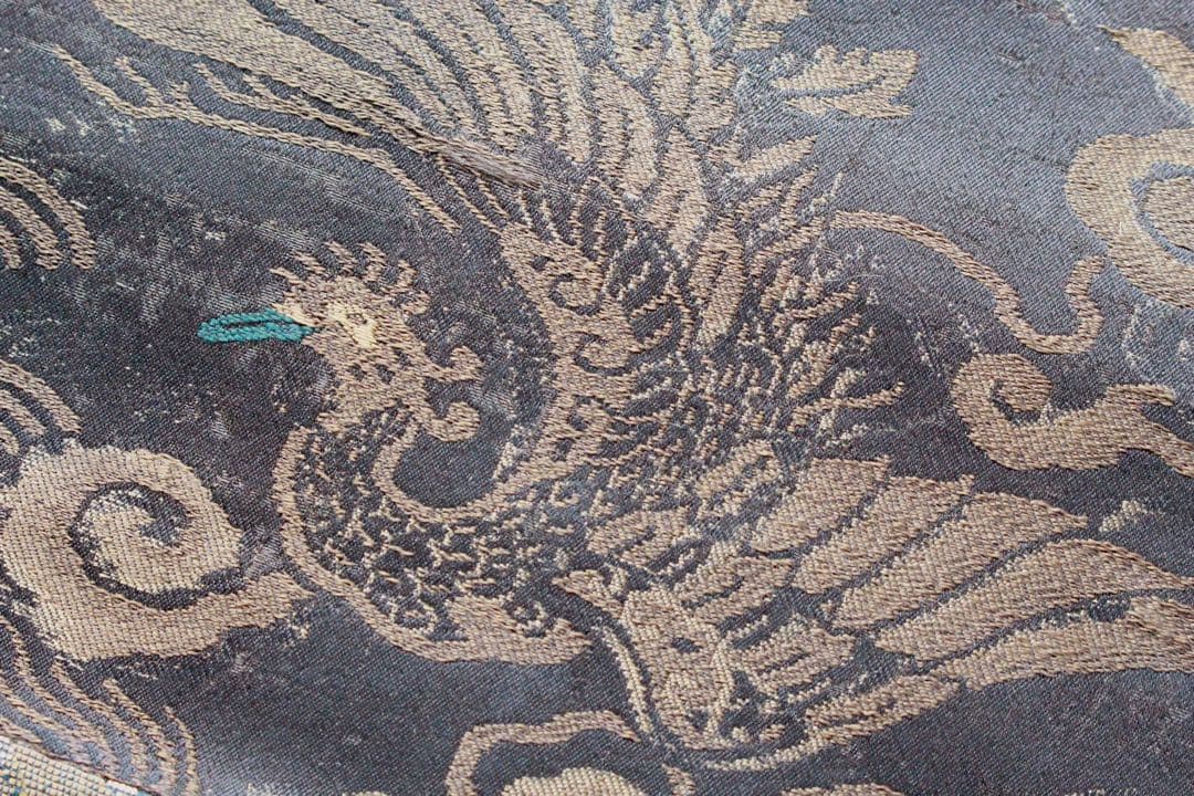 No4908 掛軸　仏教美術　日蓮曼荼羅　肉筆紙本　髭曼荼羅　古美術　送料無料