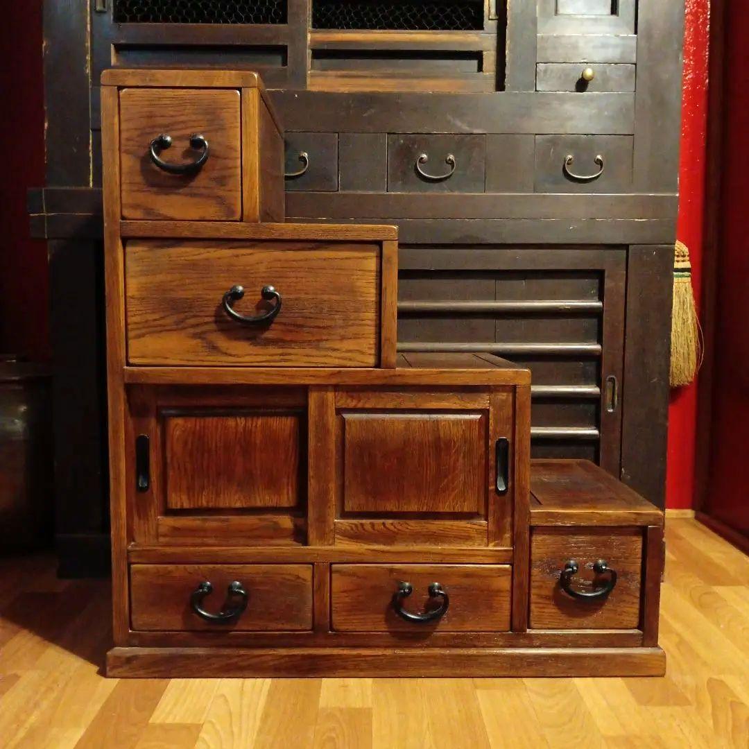 欅　階段箪笥　箪笥　キャビネット