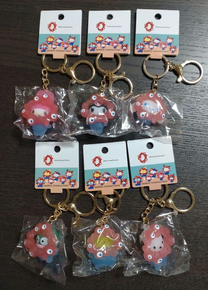 【ブルースター】サンリオミャクミャク クリアキーホルダー 6種