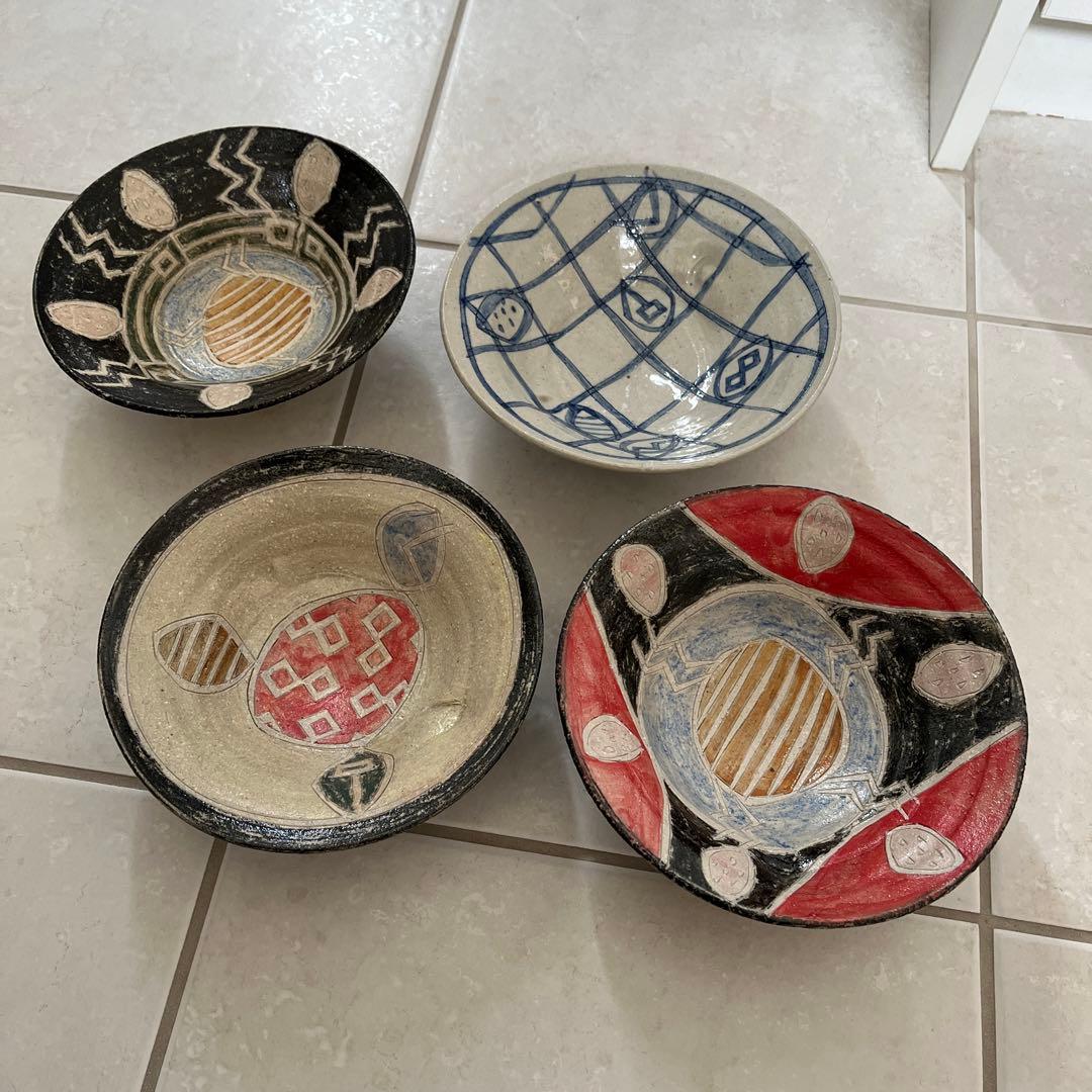 【azukitin】食事にもおつまみ用にも！畑中圭介・作、常滑陶芸4皿