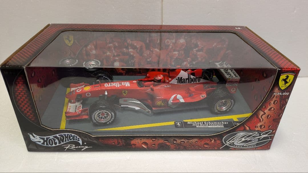 限定 HW 2003 ワールドチャンピオン シューマッハ レインタイヤモデル