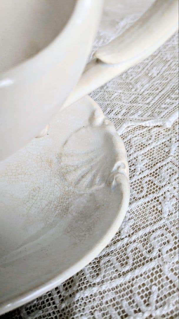 サルクミンヌ窯 白いソーシエール フランス アンティーク