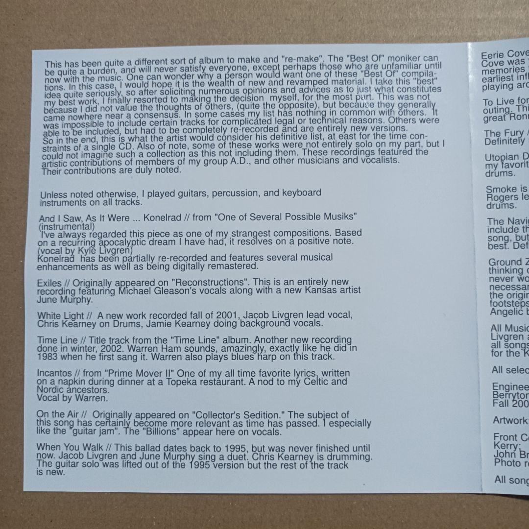 Kerry Livgren CD The Best of 〜 直筆サイン入り