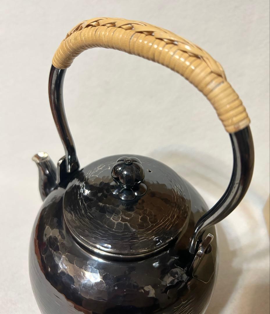 秀峰堂 銀いぶし仕上 銀瓶丸型五合 アンティーク レトロ 工芸 即決