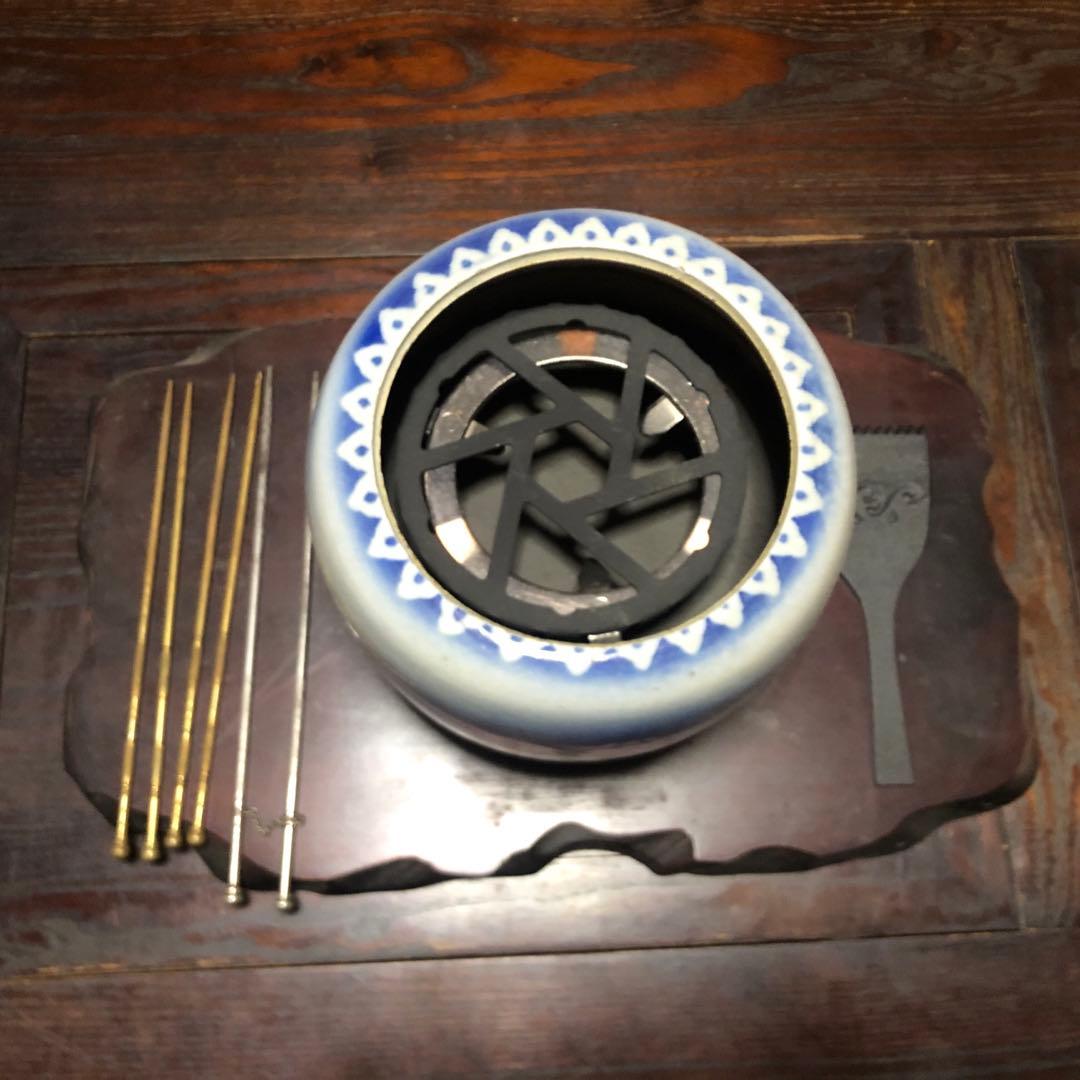 火鉢セット 炭 火箸 灰ならし 酒器 五徳