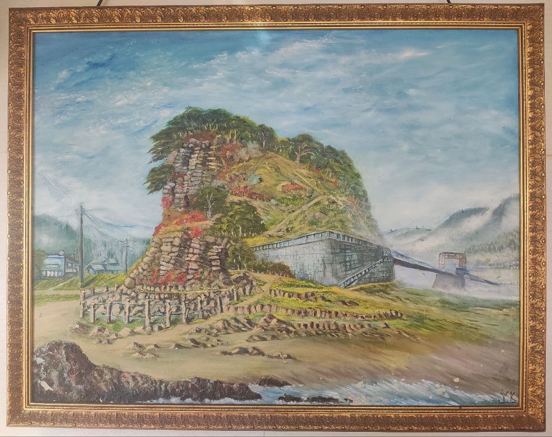 【絵画付き】F80サイズ 油彩用 仮額縁（枠）