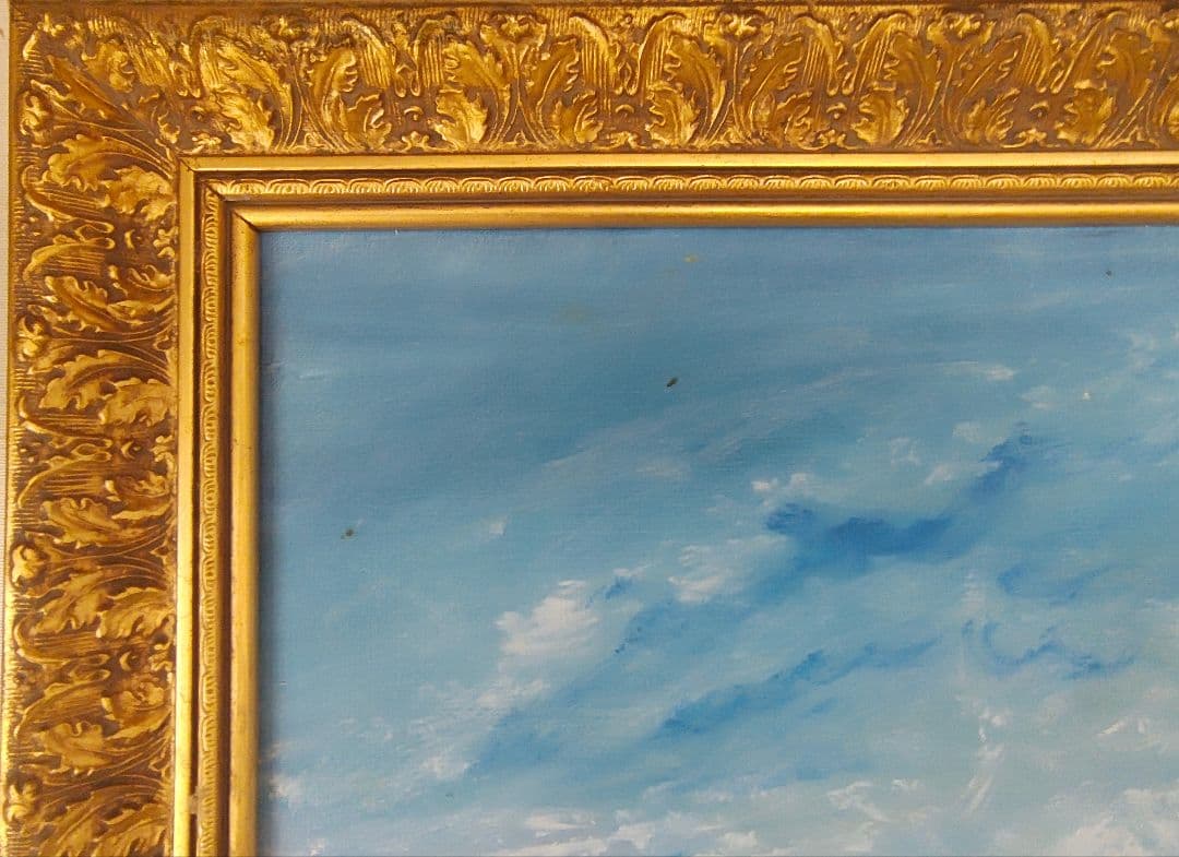 【絵画付き】F80サイズ 油彩用 仮額縁（枠）