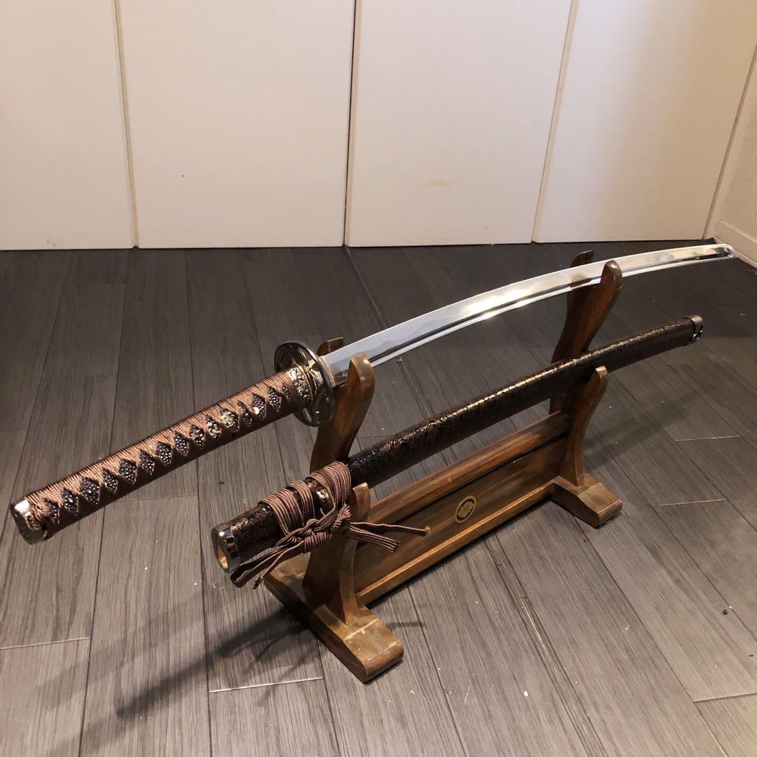 高級模造刀　居合刀　樋入り刀身　茶拵え　亜合金刀身　名刀