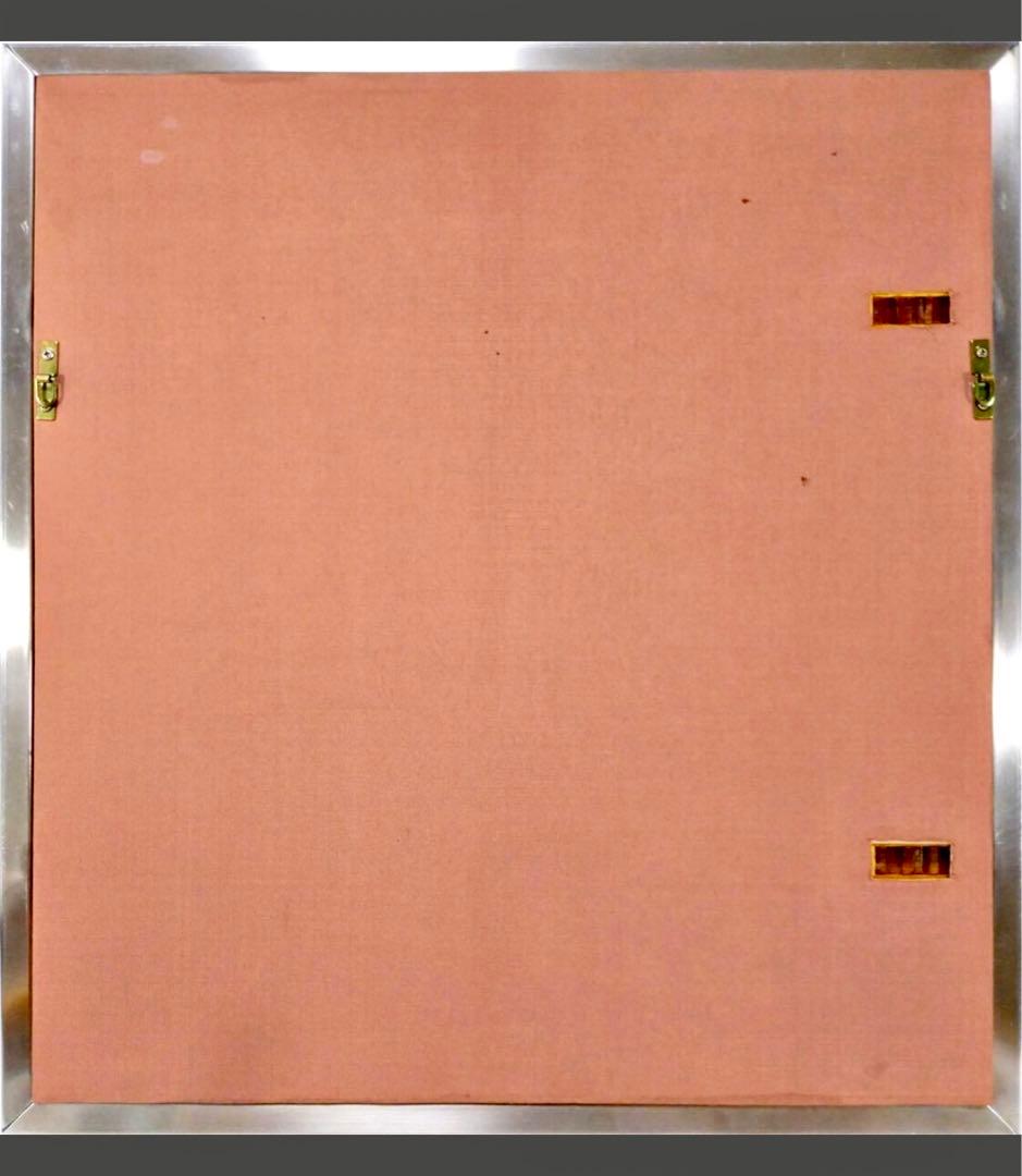 中村白玲「薔薇」日本画 日展会友 金落款/共シール付 額装美品