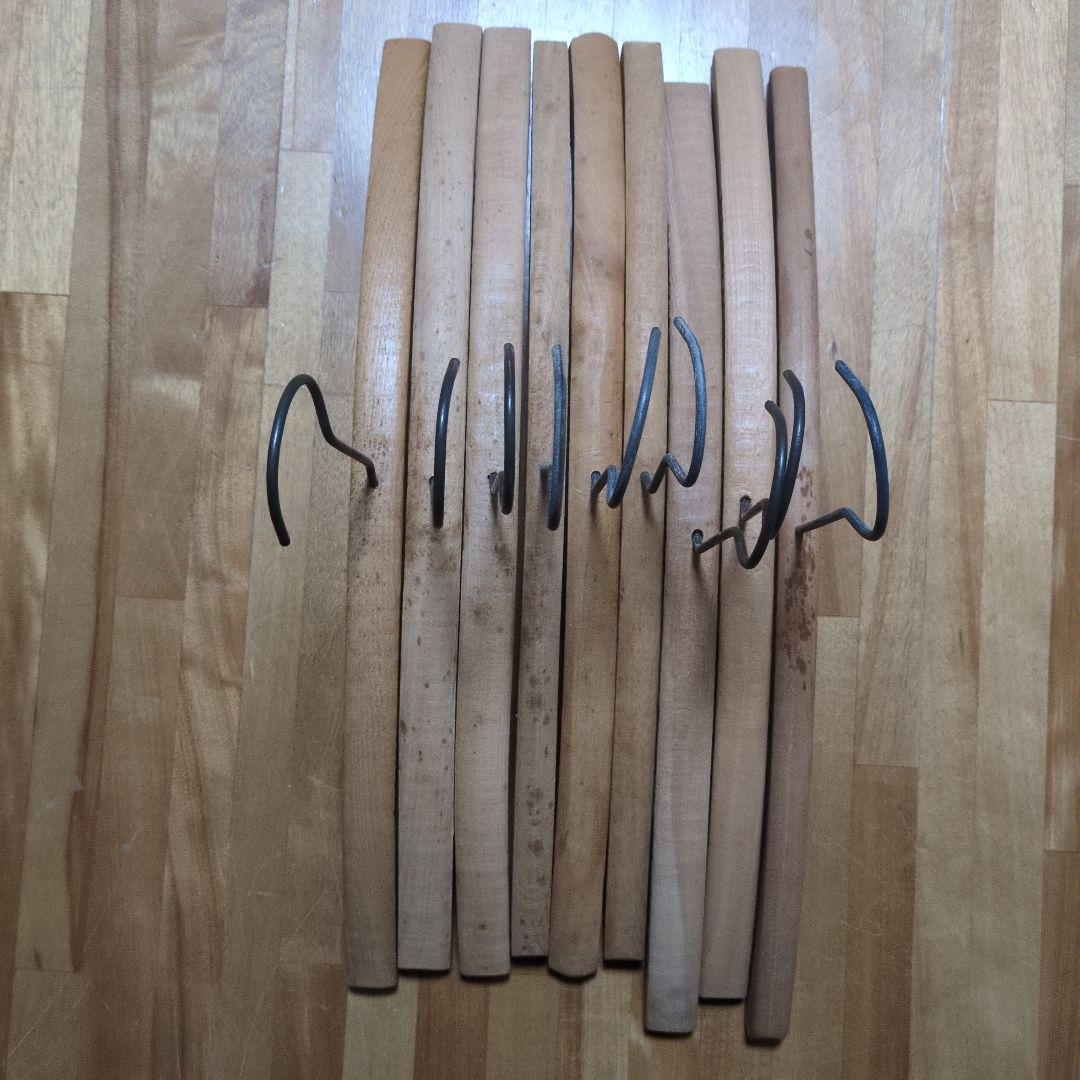 USA Vintage 木製 ウッド ハンガー 9本セット