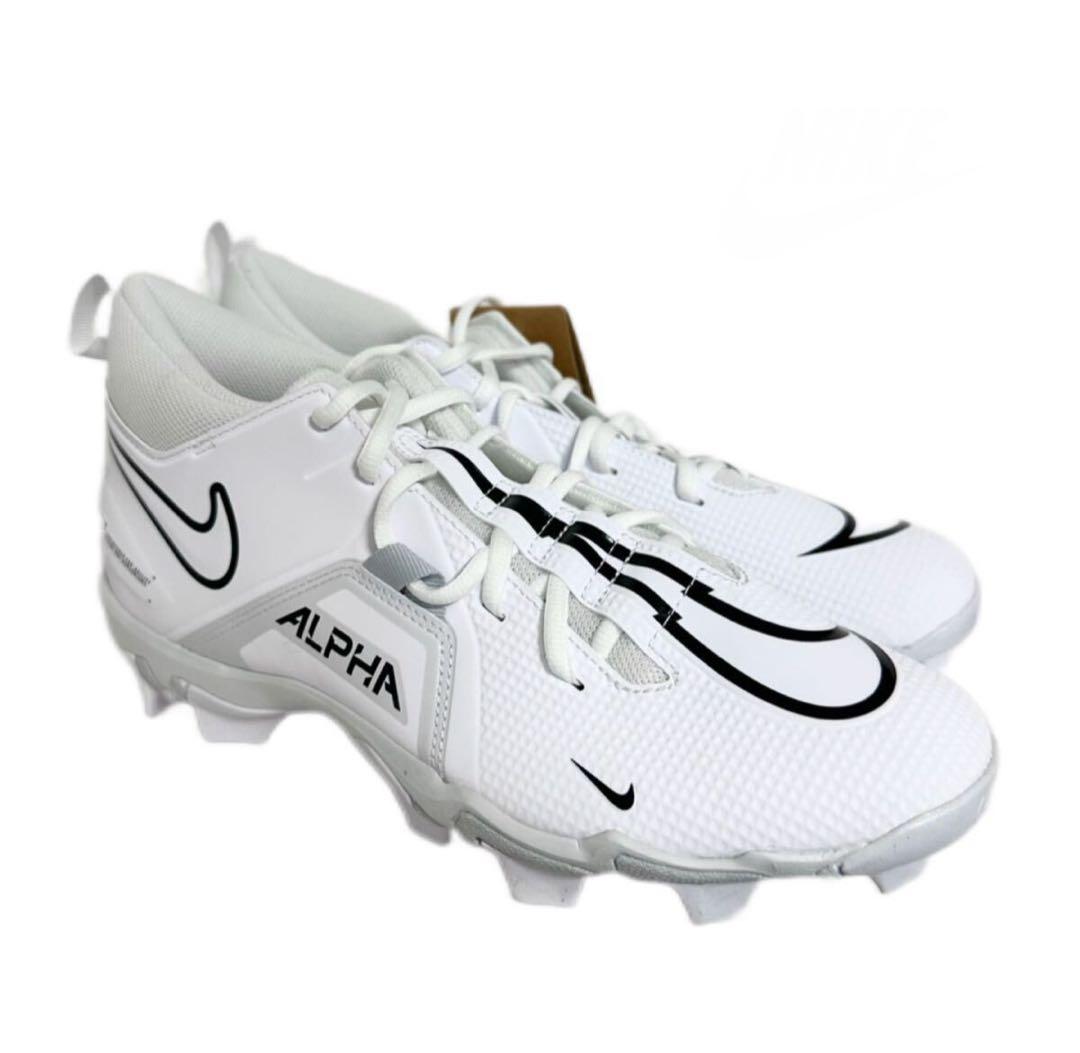 ナイキ アルファ メナス 28cm アメフト スパイク シューズ 靴 白 584