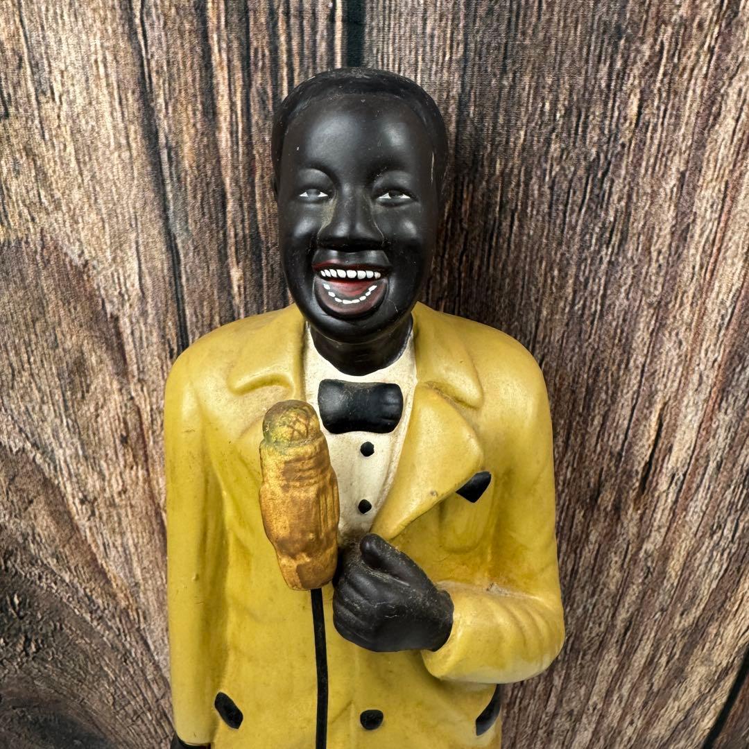 ジャズバンド 置物 黒人バンド 陶器 JAZZ 黒人楽団 6体まとめ