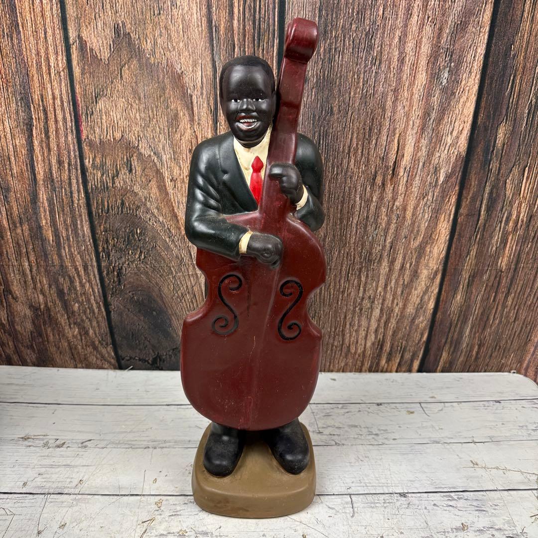 ジャズバンド 置物 黒人バンド 陶器 JAZZ 黒人楽団 6体まとめ