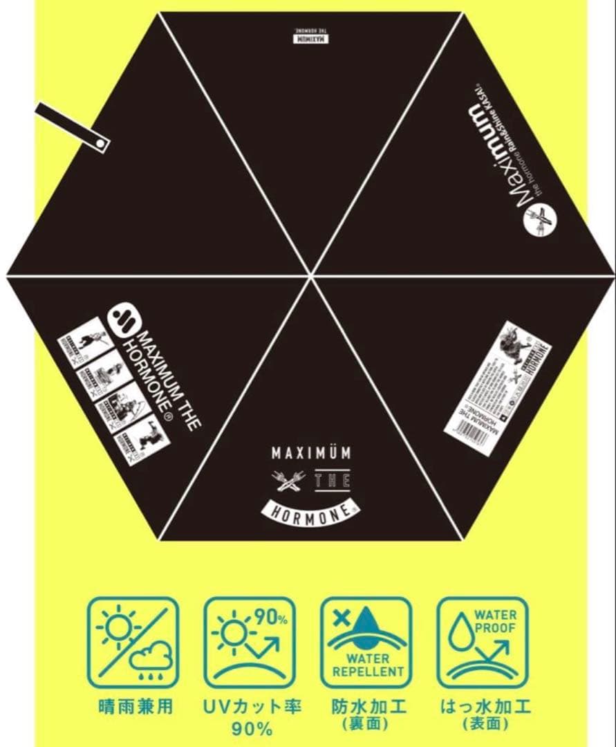 【新品未開封】Kiu マキシマムザホルモン　晴雨兼用折りたたみ傘