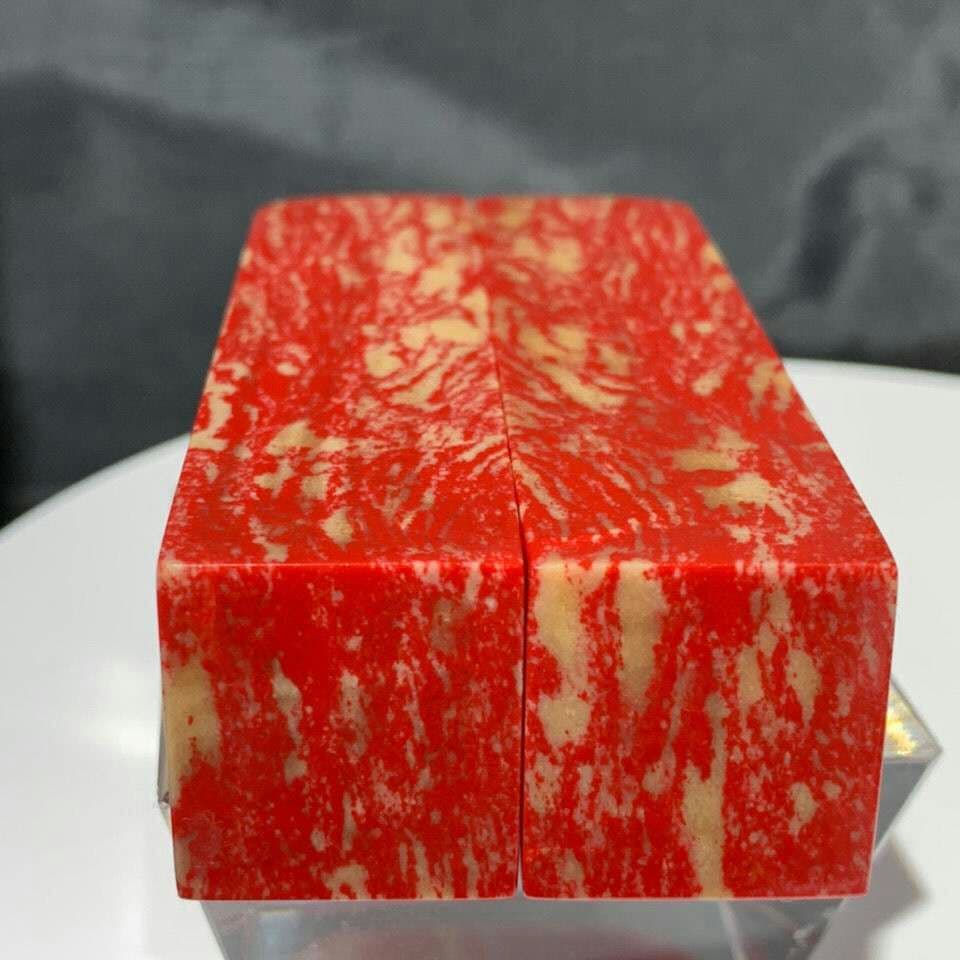 鶏血　希少な一対　鶏血石　印材