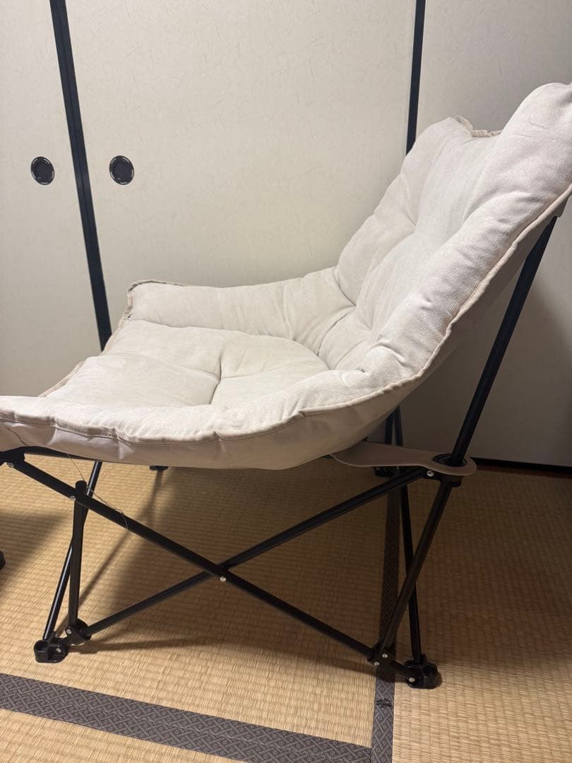 ニトリ　バタフライチェア　ワイド　折りたたみスツール　オットマン　セット