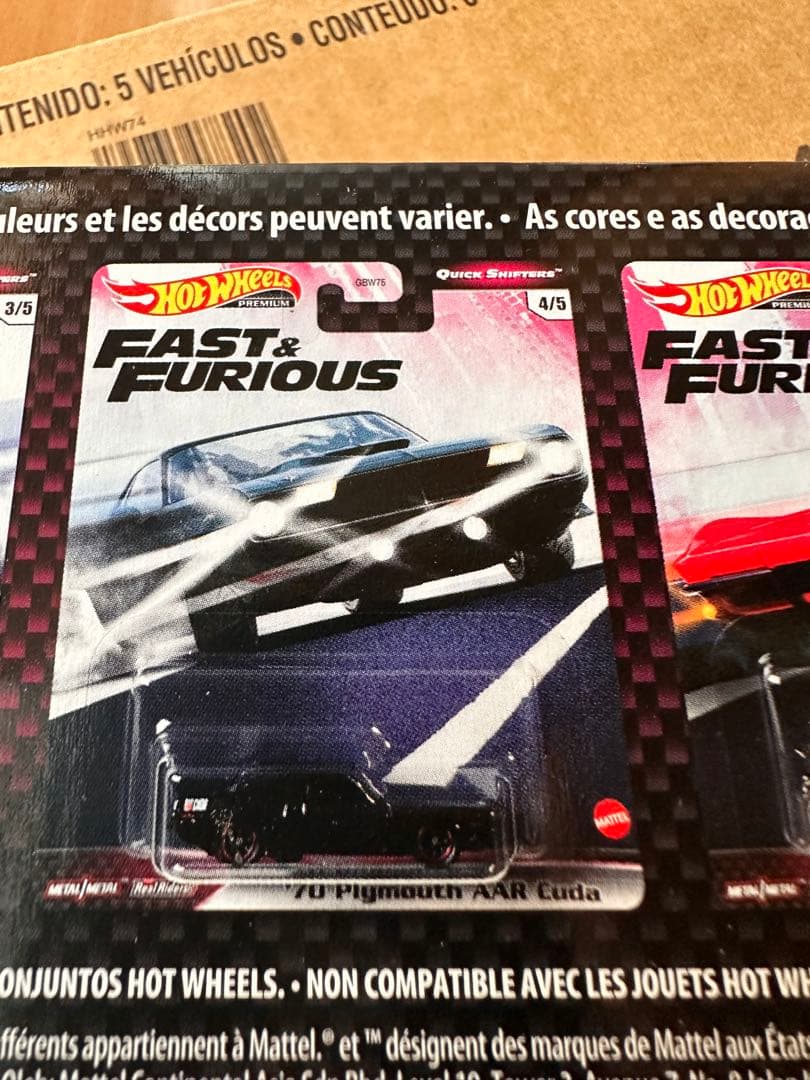 ミニカー Hot Wheels FAST & FURIOUS quick shifters