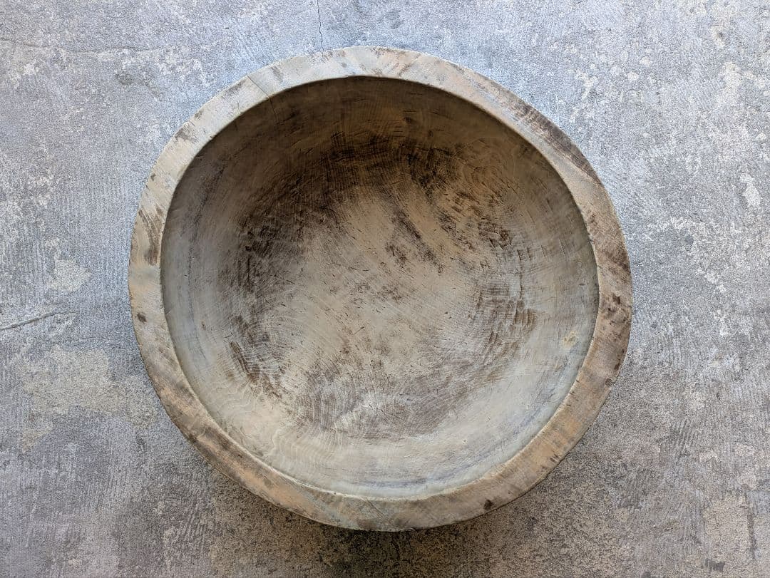 アンティーク 古道具 木製 ボウル こね鉢 生地鉢 ねり鉢 木鉢 民芸 器