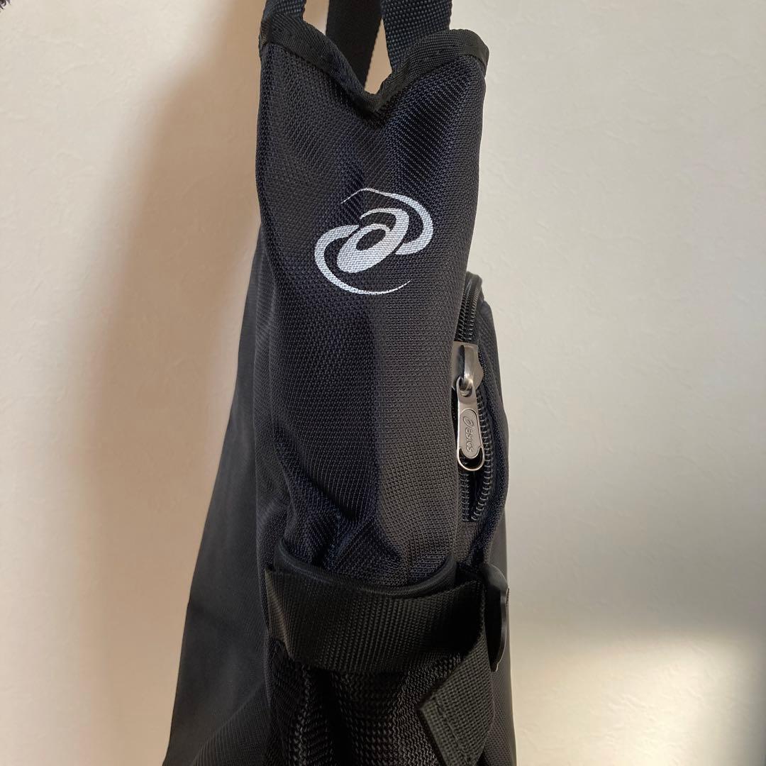 新品未使用 アシックス ブラックトートバック ブラック プリントロゴ