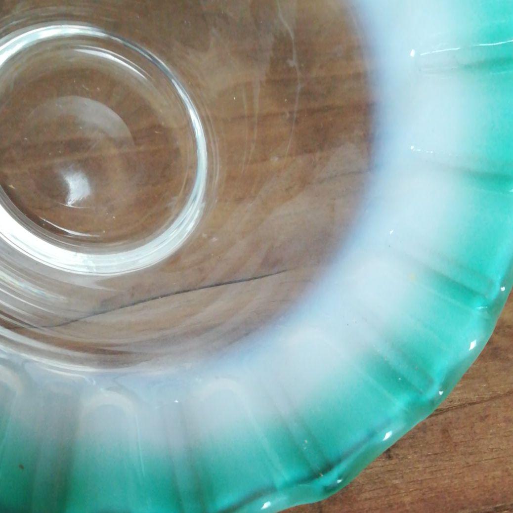 氷コップ　小鉢　吹きガラス　フリルガラス