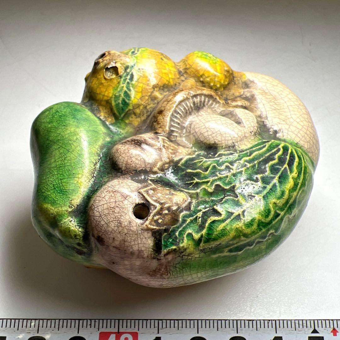 古代　中国　出来良　唐三彩水滴　幅約8㎝　東Y7-0522⭐︎2F