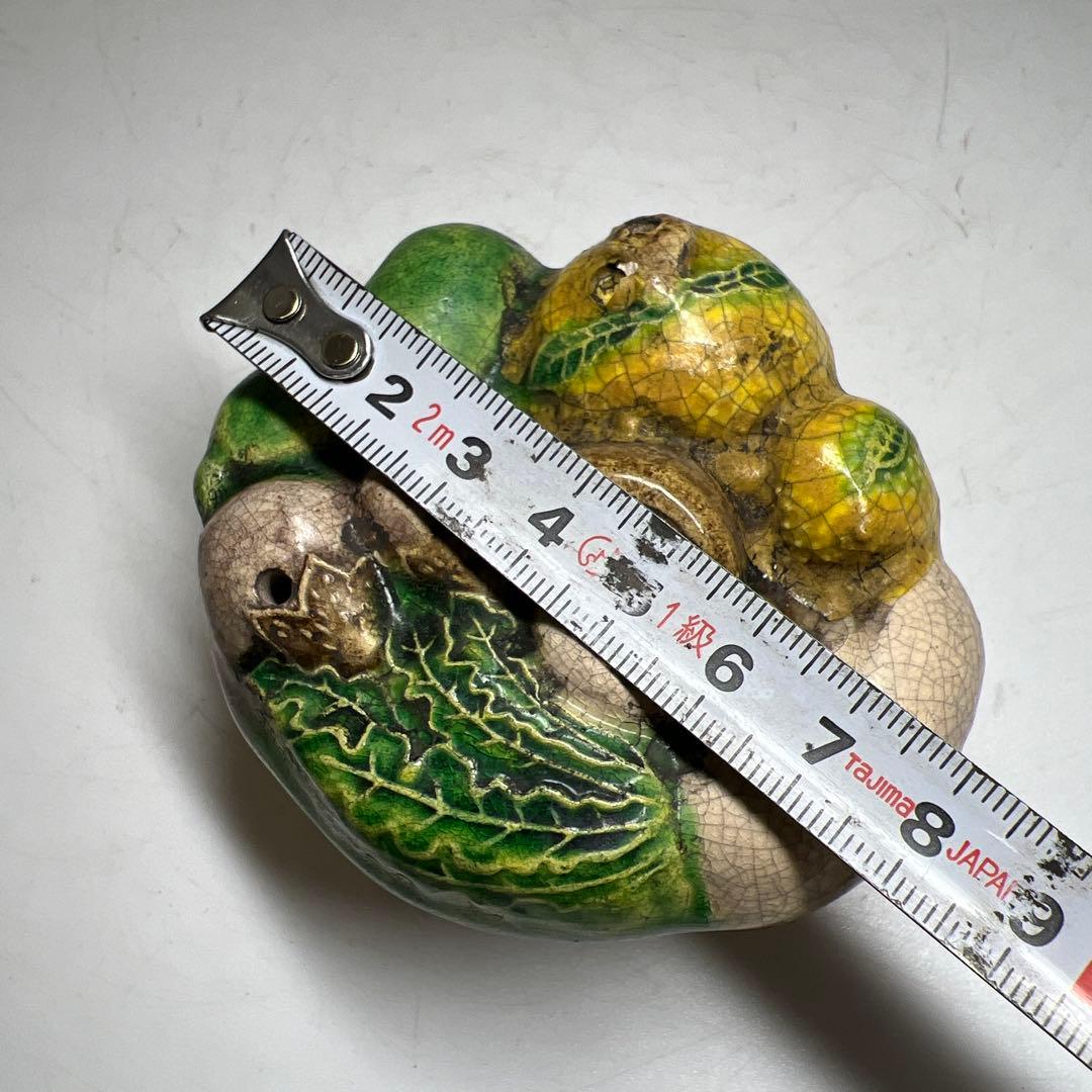 古代　中国　出来良　唐三彩水滴　幅約8㎝　東Y7-0522⭐︎2F