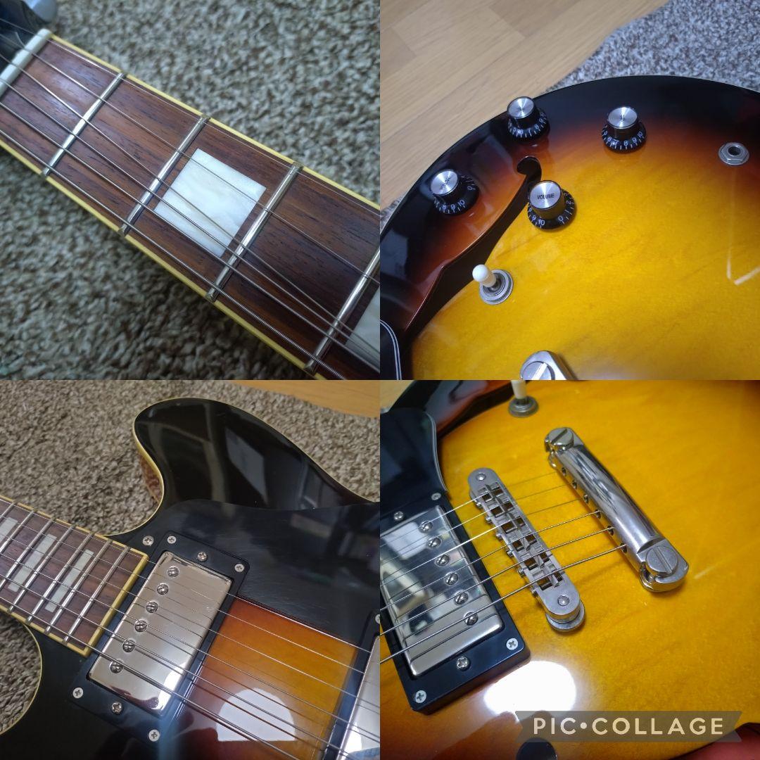 Burny セミアコギター SRSA-65 ES-335タイプ