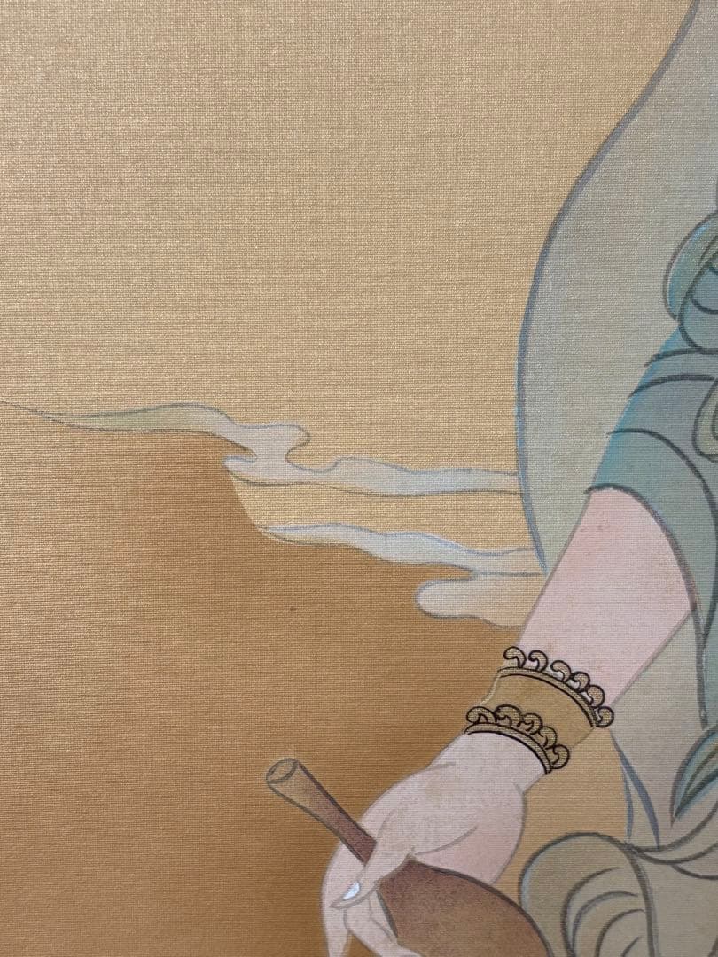 「観音像」　翠峰　掛け軸 掛軸 二重箱　雲上観音　桐共箱二重箱付