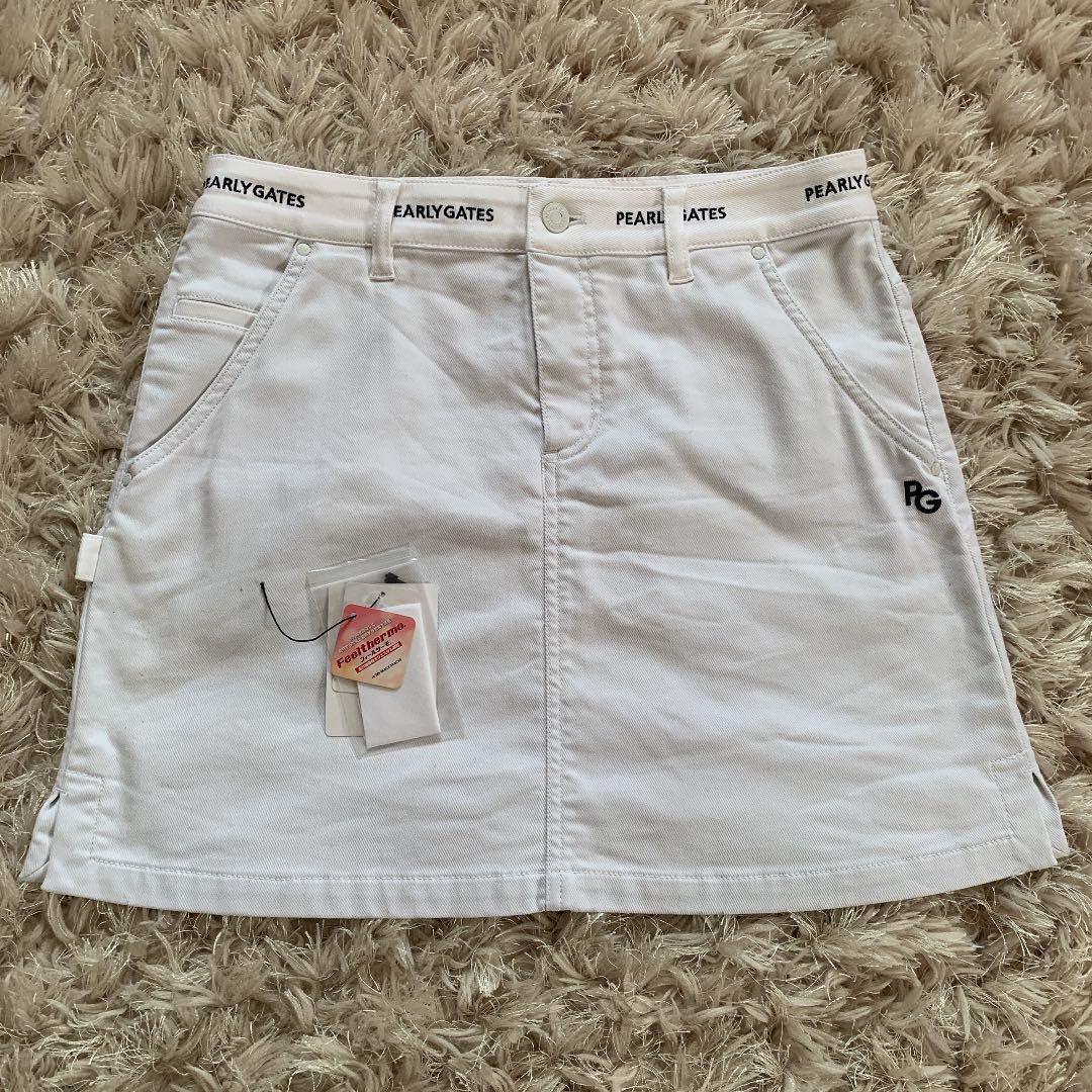 一度のみ着用★PEARLY GATES★ホワイト★ゴルフスカート★サイズ２