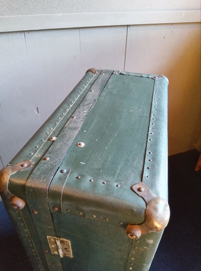 緑色　トランク　ヴィンテージ　レトロ　昭和