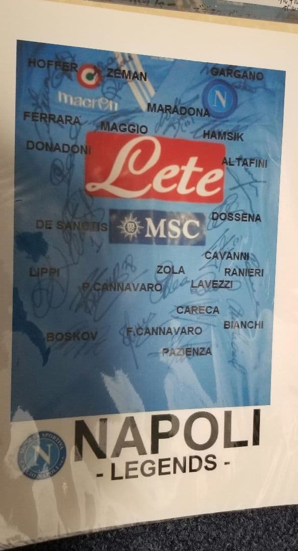 マラドーナ　カレカ　カンナヴァーロ　ゾラ　カバーニ　ドナドーニ　他　直筆サイン