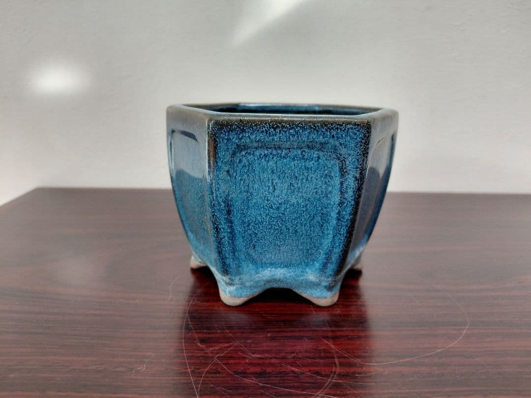 海鼠釉　鉢　盆栽鉢　詳細不明